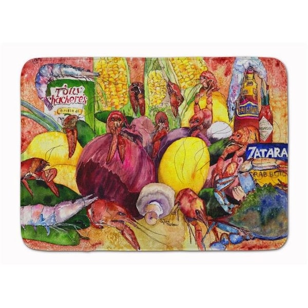 Carolines Treasures Carolines Treasures 8698RUG Crawfish with Spices & Corn Machine Washable Memory Foam Mat 8698RUG - main
